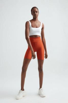 Derya Kurşun Kadın Turuncu Kısa Parlak Tayt 0596