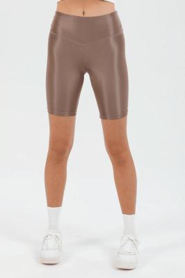 Derya Kurşun Kadın Vizon  Kısa Parlak Tayt 0596