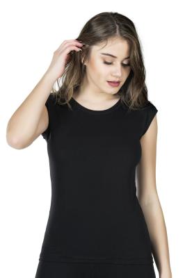 Derya Kurşun Sıfır Kol Kadın Siyah Atlet 218