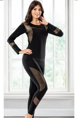 Derya Kurşun Siyah Tayt Takım 1128