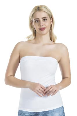 Derya Kurşun Straplez Kadın Beyaz Atlet 249