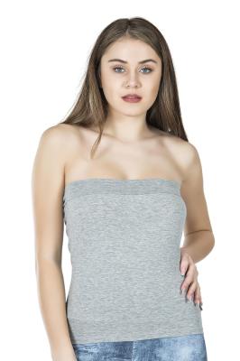 Derya Kurşun Straplez Kadın Gri Atlet 249