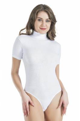 Derya Kurşun Yarım Kol Boğazlı Çıtçıtlı Kadın Beyaz  Body 325