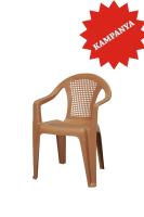 Favo  Tik Rengi Plastik Bahçe Koltuk - GF-130teak