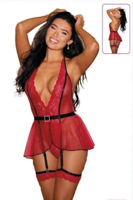 For Dreams Kırmızı Dantel Detaylı Babydoll - 8635