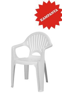 İnverno Beyaz Plastik Bahçe Koltuk - GF-105