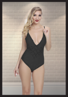 Kadın  Siyah Fantezi Babydoll - 2063B