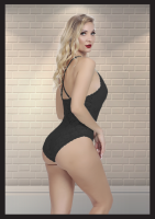 Kadın  Siyah Fantezi Babydoll - 2063B