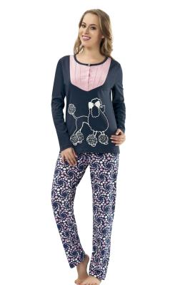 Kadın Baskılı Kadın Pijama Takım - 814