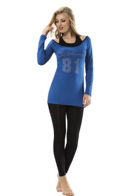 Derya Kurşun Kadın California Baskılı Sportif Tayt Takım - 839