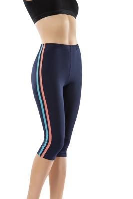 Derya Kurşun Kadın Çizgili Kısa Kapri Tayt 0534