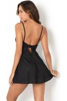 Kadın Dantel Detaylı Askılı  Mini Gecelik - 2111