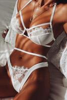 Kadın Dantel Detaylı Birtli Beyaz İç Çamaşır Takımı - 2117W