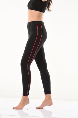 Derya Kurşun Kadın Kırmızı Şeritli Siyah Eşofman Altı 0592