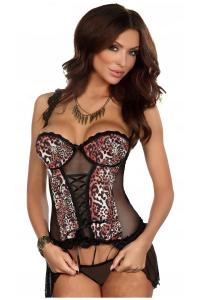 Kadın Leopar Desenli Babydoll - 2155