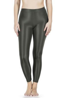 Derya Kurşun Kadın Parlak Haki Tayt 0561