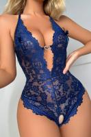 For Dreams Fantezi Dantel Kadın Body - 8459SAX