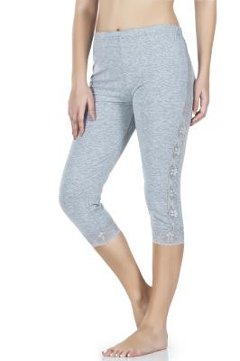 Derya Kurşun Kadın Şeritli Kısa Gri Tayt - 417