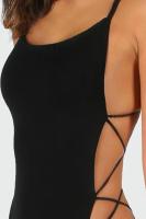 Kadın Siyah Sırtı İpli Body - 2104
