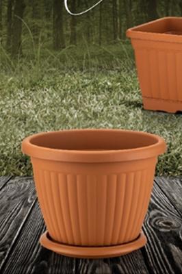 Kemer Yuvarlak Plastik Saksı 3 Litre - KMS4