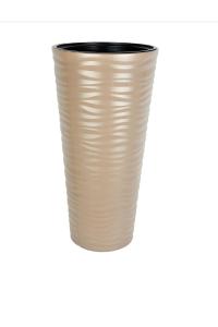 Kumsal Plastik Kahverengi Vazo Saksı Takımı - KVT1BR
