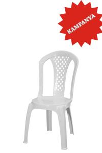 Lilla Beyaz Plastik Bahçe Sandalye - GF-189