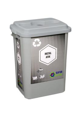 Metal Atık Kovası 70 Litre