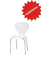 Metal Ayaklı Plastik Beyaz Sandalye - CF801