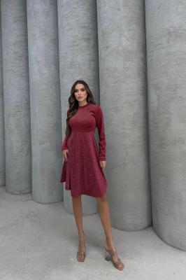 Mini Bordo Simli Gece Elbisesi