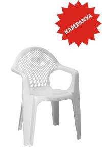 Nuvola  Beyaz Plastik Bahçe Koltuk - GF-107