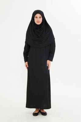 Şallı Tek Parça Namaz Elbisesi Hijap