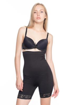 Siyah Emay 2027 Yüksek Bel Dantelli Paçalı Korse