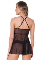 Siyah Şeffaf Şeffaf Babydoll - 9102