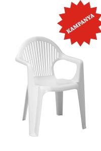 Sole  Beyaz Plastik Bahçe Koltuk - GF-109