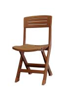 Teak Rengi Plastik Katlanır Sandalye - GF-162-TEAK