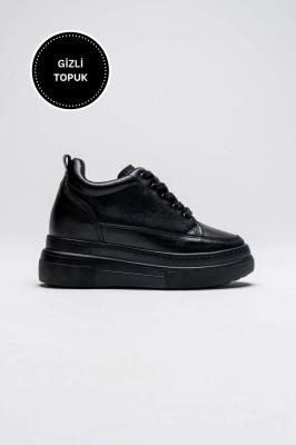 Trendella Kadın Gizli Topuk Spor Siyah Ayakkabı TR10MS01A