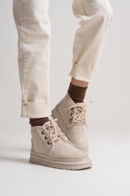 Trendella Kadın Kışlık Bej İçi Kürklü Bot TR04MK01B
