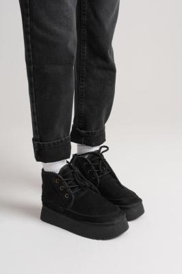 Trendella Kadın Siyah Kışlık İçi Kürklü Kalın Taban Bot TR04MK02A