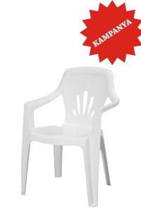 Valere Beyaz Plastik Bahçe Koltuk - GF-119