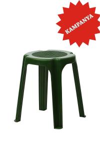 Yeşil Plastik Tabure Ø 34 x 43 cm - GF304-GR