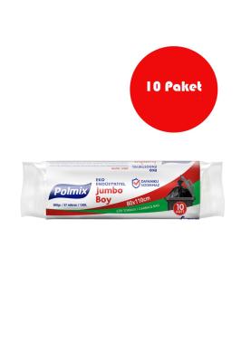 Polmix 10 Adet Eko Endüstriyel Battal Boy 80 x 110 cm Çöp Torbası - P303-10