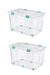 2 Adet 120 Litre Mega Multi Box Plastik Saklama Kutusu (Şeffaf ) - E-522-2