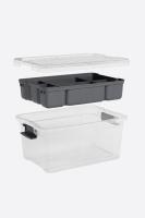 3 Adet 6,25 Lt Lock&Keep Organizer Tepsili Plastik Saklama Kutusu - 33213
