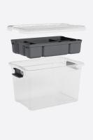 3 Adet 8,25 Lt Lock&Keep Organizer Tepsili Plastik Saklama Kutusu - 33223