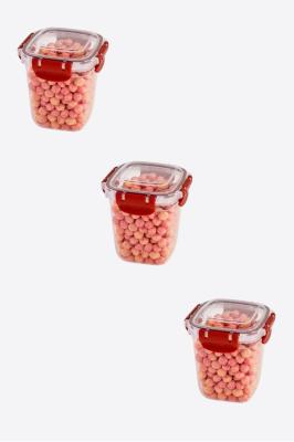 Dünya Plastik 3 Adet 575 ml Master Derin Kare Plastik Sızdırmaz Saklama Kutusu 30831