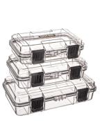 3 Adet Büyük Şeffaf Suya Dayanıklı Saklama Kutusu Süngersiz - SF-2010-3