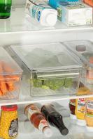 4 Adet 23 x 32,5 x 10 cm Şeffaf Kapaklı Buzdolabı Organizer - 07442-3