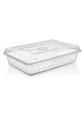 6,5 Litre Şeffaf Kapaklı Çok Amaçlı Plastik Tekne - 1127_90