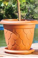 8 Litre Damla Yuvarlak Plastik Saksı - D007