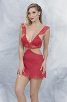 Kadın Kırmızı Kısa Gecelik - 2022R